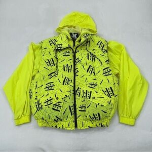 Vintage 90s XSTATX Yellow & Black Snow Windbreaker & Puffer Vest Combo Adult M